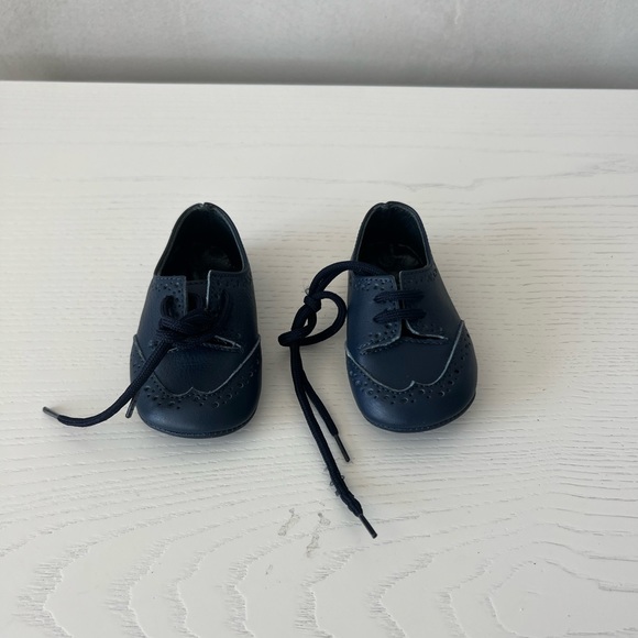 Baby Boy Leather Dark Navy Little Shoes. Size 18. NEW - Picture 3 of 8